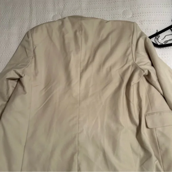 Men's Cream/Beige Workwear Office Career Neutral Blazer Size L Officecore - Picture 3 of 6